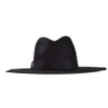 Hela mode vintage Lady Girls Wide Brim Wool Felt Fedora Hat Black Floppy Cloche Cowboy Hatt för män och kvinnor Shippin222f