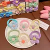 Accessori per capelli Anello floreale per bambini Dolce e carina coda di cavallo Asciugamano intrecciato per bambina