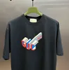 Camisetas masculinas plus size, gola redonda, bordadas e estampadas, estilo polar, roupas de verão com algodão puro de rua R647