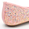 Mädchen Flache Lederschuhe Kinder Casual Glitzer Pailletten Obermaterial Prinzessin Schuhe Schleife Dekoration Kinder Tanzschuhe