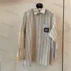 Striped Blouses For Women Shirts Tops Spring Embroidery Tees Lady T Shirt Cardigan Clothes