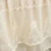 3 Layers Bed Skirt Lace Ruffled Couvre Lit Bedroom Cover Nonslip Mattress Bedsheet Bedspread 240227