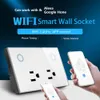 WIFI Smart Stopcontact US Stekker Outlet 10A Stroomverbruik Touch Schakelaar Draadloze Afstandsbediening Werk met Alexa Thuis 240228