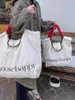 Moda coreana acolchoada bolsa feminina inverno grande bolsa de ombro grande capacidade travesseiro crossbody sacos leve carta shopper sacos 240229