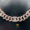 Factory Price 15mm Width Cuban Chain Silver Necklace Mens Cuban Link Necklace Jewelry Prong Cuban Link Chain