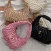 luxury solid color designer handbag armpit letter pleated bag fashion shoulder new month crossbody bags walletDesigner style