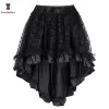 Dresses Plus Size Victorian Asymmetrical Ruffled Satin Lace Trim Gothic Skirts Women Corset Vintage Steampunk Skirt 937#