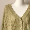 Cardigans beskurna cardigan kvinnor spring chic ihålig ut elegant vneck koreansk vintage femme jumper vita söta flickor pärlor dam stickkläder