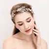 SLBRIDAL сплав цветок лист кристаллы стразы свадебные ленты для волос свадебная повязка на голову аксессуары для волос подружки невесты украшения для волос 240301