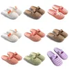 Zomer nieuwe product slippers ontwerper voor dames schoenen groen wit roze oranje baotou vlakke bodem boog slipper sandalen mode-046 dames platte dia's gai outdoor schoenen