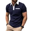 T-shirts pour hommes Polo à manches courtes décontracté européen et américain T-shirt imprimé numérique haut