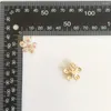 Ohrstecker, hübsch, goldfarben, fuchsiafarbener rosafarbener Stein, verziert mit Blumenmuster, für Damen und Mädchen, elegant, wunderschön, lässig, hübsch, süßer Schmuck