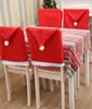 50pcs Santa Claus Hat Shape Christmas Chair Cover Christmas Chairs Decoration Supplies for Festival Party Home Decoration DHl 9978558