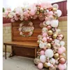 Nieuwe Baby Douche Latex Ballon Garland Arch Kit Folie Metaal Rose Gold Confetti Balons Achtergrond Bruiloft Happy Birthday Party Decor