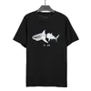 SS New Round Neck Broken Tail Shark Letter Printed Pure Cotton T-shirt Casual Men's and Women's Versatile Tees Half Sleeves Sports Loose Thin T-shirts Short Sleeved Top