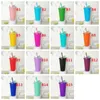 Creative Big Capacity Glitter Powder Tumblers PP Plastic Straw Cups Portable Outdoor Cold Drink Milk Tea Cup With Lock och Struals till Sea T9I002263