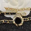 Colar de jóias de designerFashion Link Chain Designer Colar Jóias Correntes de Ouro Preto Colares Presentes de Festa Jóias