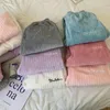 Vêtements de nuit pour femmes Automne et hiver Pyjamas en molleton de corail Pull en vrac Couleur unie Rembourré Homewear Chaud Vêtements mensuels Costume Femmes