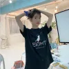 T-shirt K POP Kpop IU New Hit Song Eight Cartoon Image Printing O Neck Casual T Shirt for Summer Style Unisex Short Sleeve Loose Tshirt