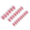 Kunstnagels 24 stuks Middellange Blush Press-on Duurzaam Nooit splijten Comfort Fake Voor Valentijnsdagliefhebber