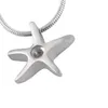 Starfish Cremation Urn Stainless Steel Pet Memory Necklace Jewelry Ash Urn Pendant Star Fish Keepsake Cremation Urn for Ashes