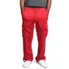 Pantaloni cargo da uomo da jogging Autunno Hip Hop Street wear Pantaloni larghi Multi tasca Tuta tinta unita PALESTRA Abbigliamento sportivo 240304