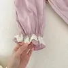 Pantalon printemps été bébé pantalon coréen enfants coton lâche broderie dentelle volants doux princesse filles solide lanterne