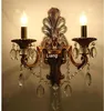 Lâmpada de parede Europeia Cor de Bronze Decora Bronze Sconce Interior Luzes Decorativas E14 Sconces para Iluminação do Quarto