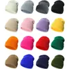 Chapeau tricoté pour bébé, couleur unie, bonnet chaud au Crochet, pour enfants en bas âge, garçons et filles, 18 couleurs, vente en gros, automne et hiver