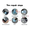 NEW 24pcs Tyre Puncture Repair Tubeless Wired Mushroom Plug Patch Kit for Motorcycle Truck Car Professional Tools F3M6