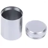 Opslagflessen 1x zilveren luchtdichte container aluminium stash metaal verzegeld blikje theepot