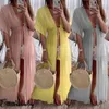 Womens Bikini Cover Up Strappy Swimwear Beach Maxi Long Wrap Skirt Sarong Kimono Kaftan Dress Sarongs221w