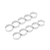 10 Pack 5 Cm Rvs Taart Ring Hittebestendige Geperforeerde Taart Mousse Ring Ronde Ring Bakken Donut Gereedschappen 240227