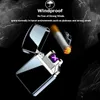 Lighters USB charging dual arc windproof mini light new creative cigar light dual plasma arc portable mens small tool Q240305