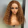 Perruque Lace Frontal Wig Remy péruvienne malaisienne, cheveux humains épais, Deep Wave, 13x4, Transparent, 100% bruts, vierges, en vente, P4/27