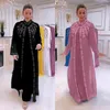 Vêtements ethniques 2 pièces Ensemble Robes africaines pour femmes Dashiki 2024 Maxi Robe Traditionnelle Afrique Musulman Abaya Mousseline de soie Robe Robe Robe