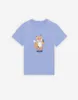 Våren och sommaren ny nisch Small Fox Animal Letters Tryckt Cotton Round Neck Women's Short Sleeve T-shirt Kvinnor