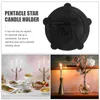 Candle Holders Pentagram Altar Plate Star Modeling Container Holder The Christmas Ornament Creative Base Stand Stand Stand