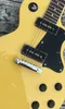 Standardowy gitara elektryczna, żółta, kremowa żółty, jasny, kremowy biały tuner retro, dostępny