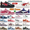 Designer shoes Mens shoes Bathing Apes SK8 Casual Shoes Nigo Shark White Silver 16th Anniversary ABC Camo Pink Blue Green Women Luxury Leather Sta low Trainers