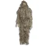 Caccia Woodland 3D Bionic Leaf Travestimento Uniforme CS Tute mimetiche Set Sniper Ghillie Suit Jungle outdoorTrain Hunting Cloth2747805