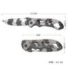 Camouflage Outdoor Mini High Hardness Self-Defense Folding Camping Survival Knife, Multi-Purpose Hollow Handle Knife 363412