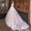 Ny Elegant A Line Wedding Dresseslong Long Sleeves Embroidery Plus Size Sweep Train Boho Vestido de Novia Lace Applique Beaded Church Bridal Gowns 403