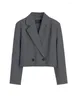 Damespakken Cropped Blazers Dames Lente Koreaanse stijl Chic Uitloper Kantoor Dames Elegant Temperament Ontworpen Streetwear