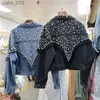 Vestes pour femmes vestes de haute qualité frange Denim manches Jeans manteau Mujer 240305