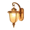 Wall Lamp Vintage Bedroom Clear Glass Light Europe Kirsite Hallway Gallery Bathroom Contracted
