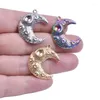 Charms 5 stks/partij Rvs Holle Kristallen Hart Hanger Voor vrouwen DIY Armband Handwerk Kettingen Sieraden Accessoires