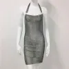 ドレス卸売格安包帯パーティードレスバックレスセクシーノースリーブレスメッシュ釣りネットミニボディーコンドレス女性ホリデークラブの衣装