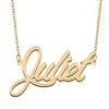 Juliet name necklace pendant Custom Personalized for women girls children best friends Mothers Gifts 18k gold plated Stainless steel