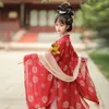 Forntida traditionella kinesiska kvinnor Elegant Hanfu Dress Fairy Embroidery Stage Folkdansdräkt Retro Song Dynasty sätter 240220